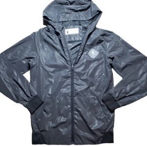 ✌️Dutch Bros Black Reflective Hooded Rain Jacket X-SMALL DB 1992 RARE